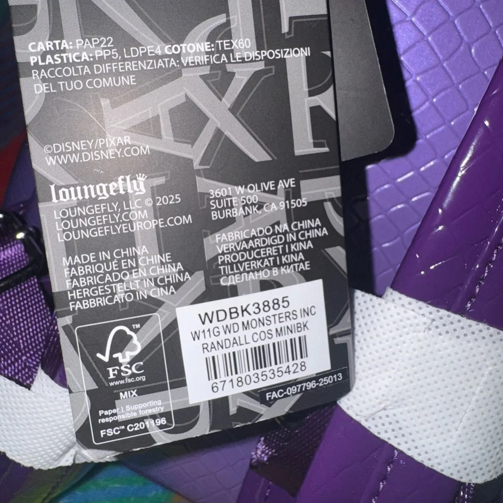 Pixar Monsters Inc Loungefly Backpack - Picture 6 of 8